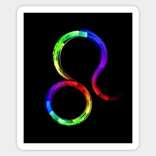 Zodiac sign Leo luminescent paint Sticker